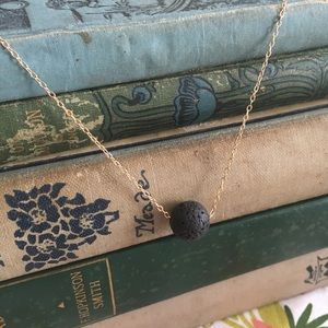 Eclectically Curated Jewelry - Minimalist Lava Bead Diffuser Necklace Eclectically Curated Jewelry - Minimalist Lava Bead Diffuser Necklace